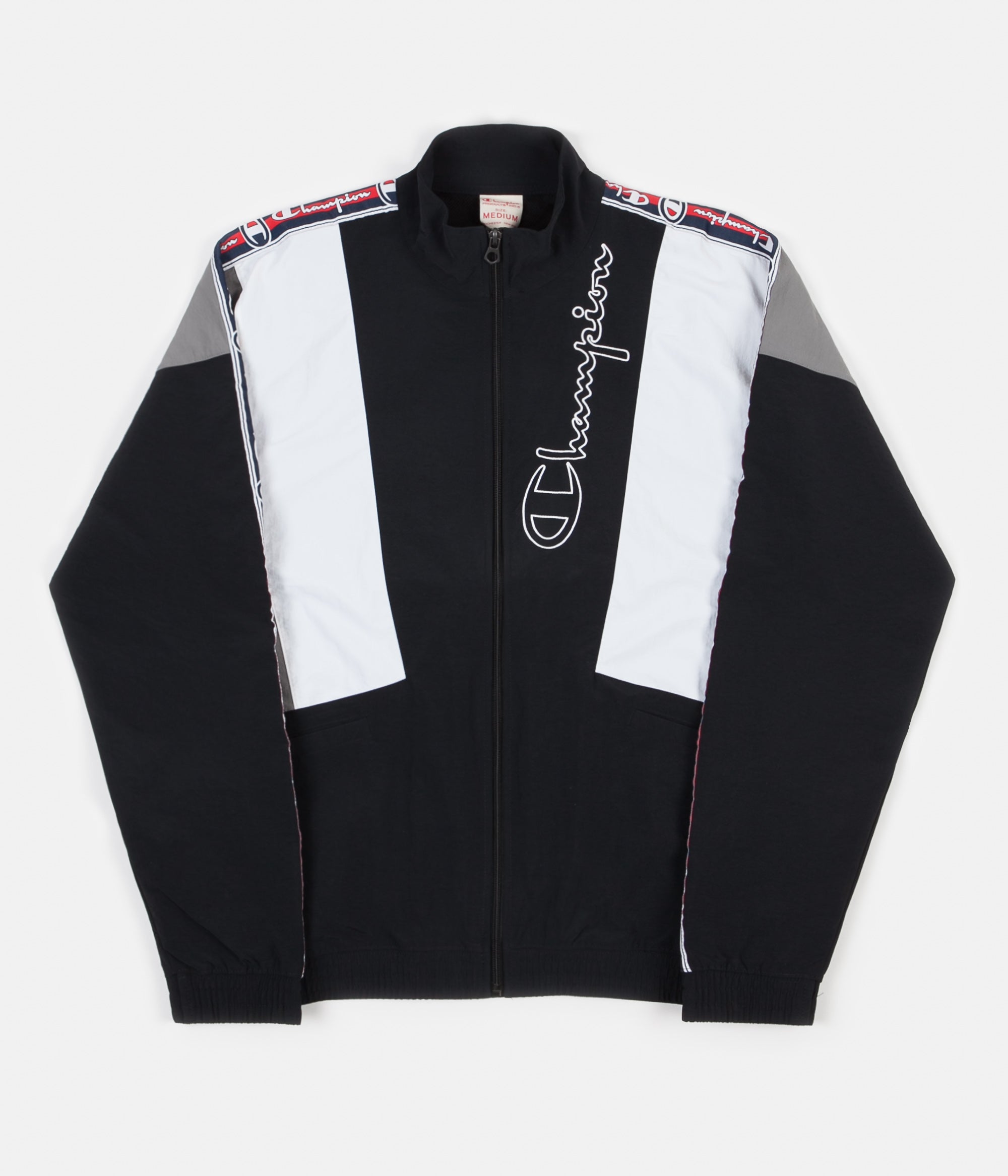Champion Reverse Weave Full-Zip Tracksuit Jacket - Black | Flatspot