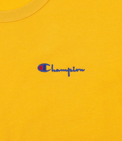 mustard yellow champion shirt