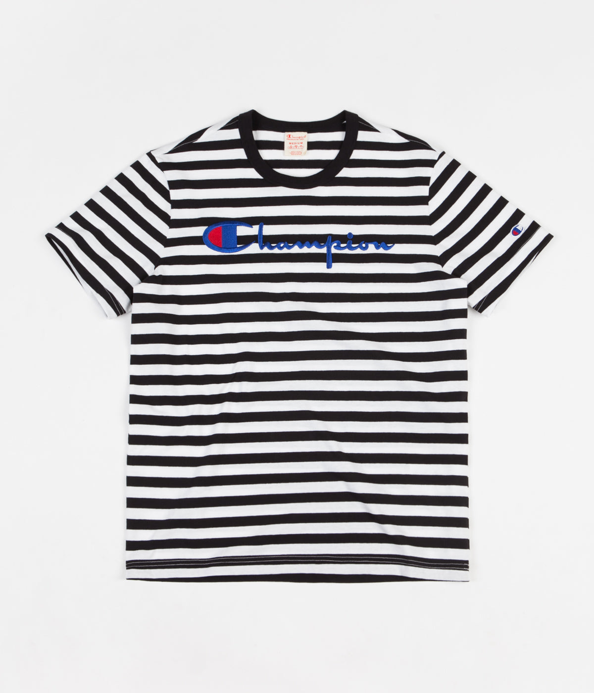 Champion Striped Script Logo T-Shirt 