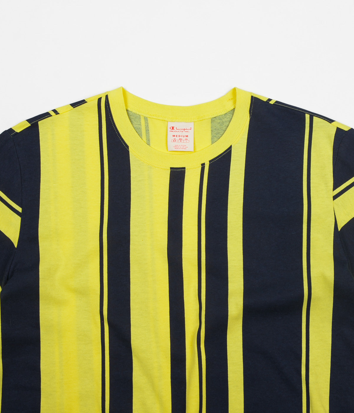 black and yellow champion shirt