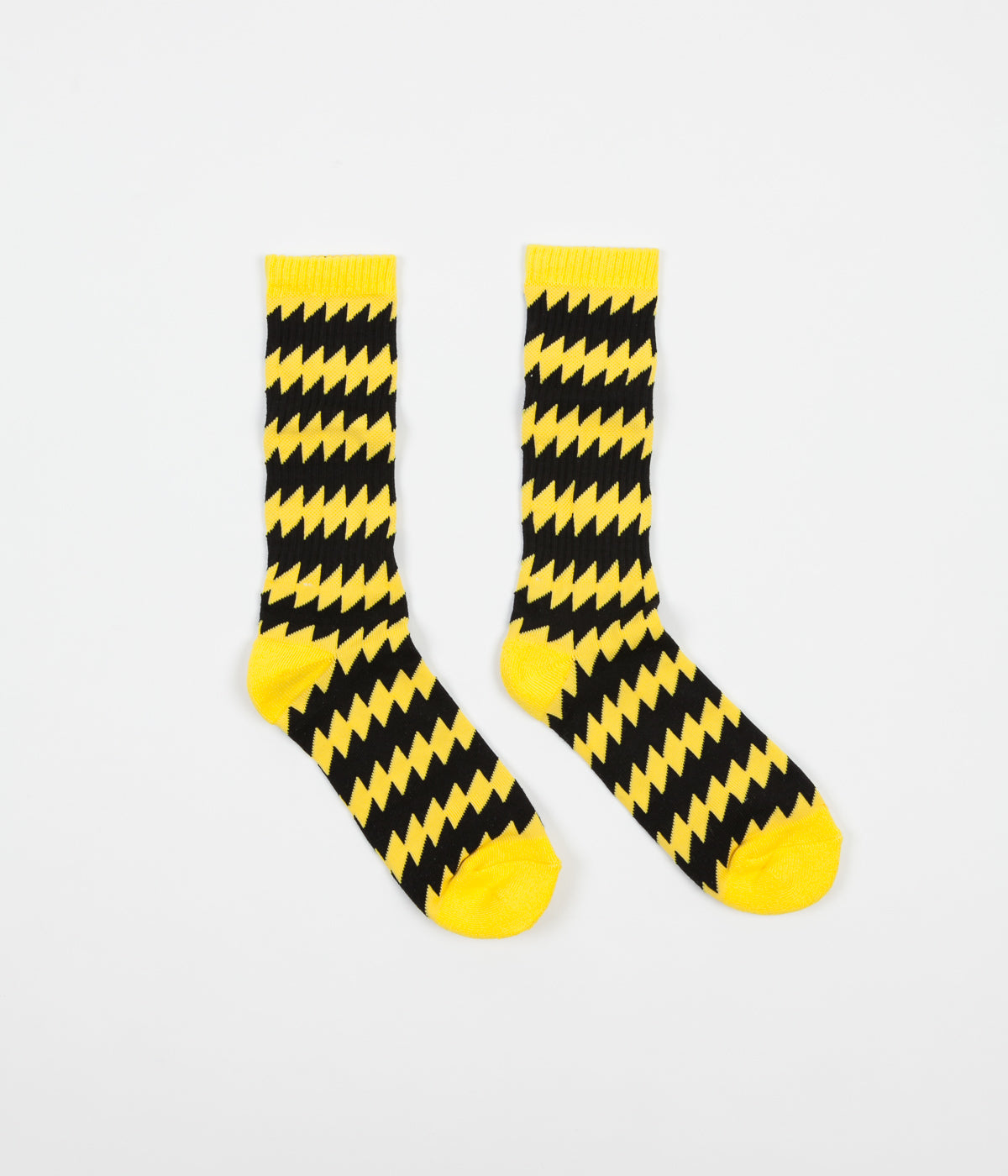 Chrystie Nyc X Chinatown Soccer Club Socks Black Yellow Flatspot
