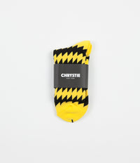 Chrystie Nyc X Chinatown Soccer Club Socks Black Yellow Flatspot