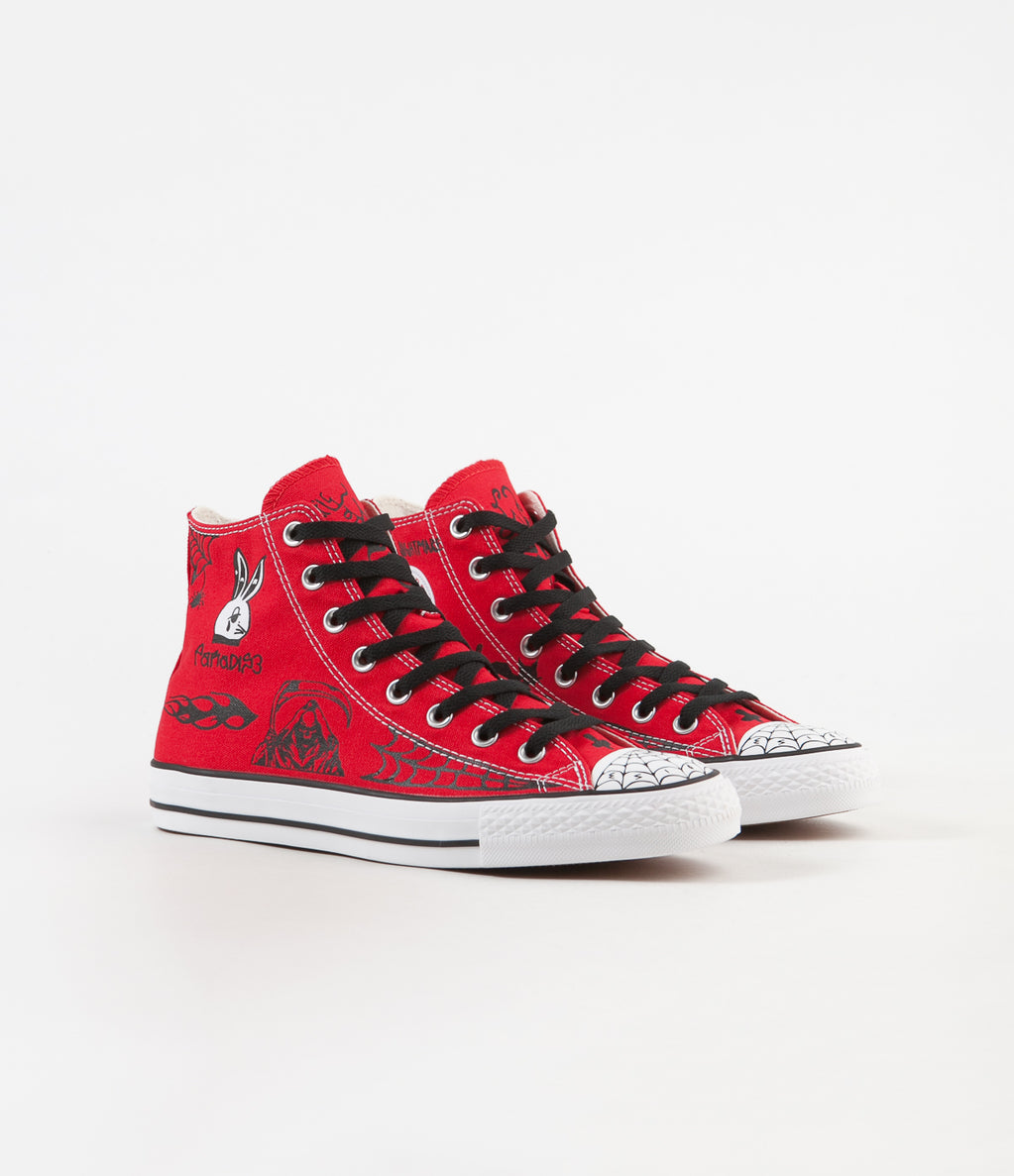 Converse CTAS Pro Hi Sean Pablo Shoes - Enamel Red / Black / White ...