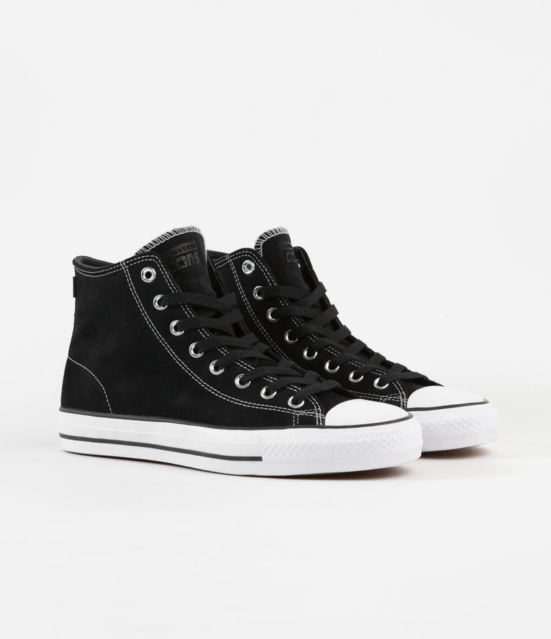 Converse CTAS Pro Hi Shoes - Black / Black / White | Flatspot