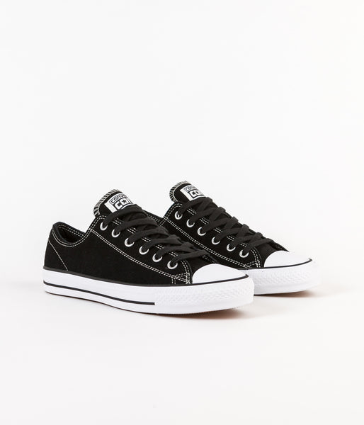 Converse CTAS Pro OX Suede Shoes - Black / White | Flatspot