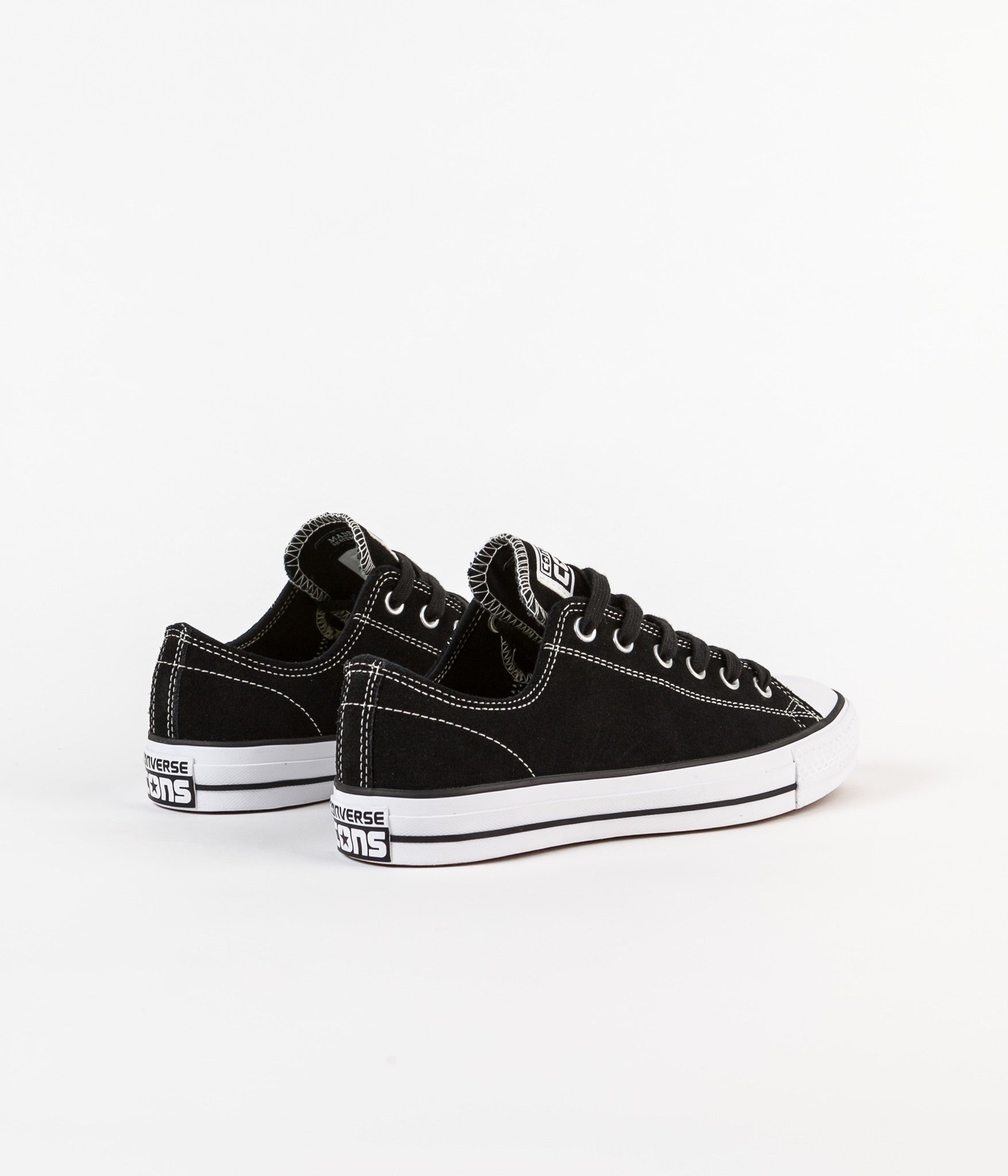 Converse CTAS Pro OX Suede Shoes - Black / White | Flatspot