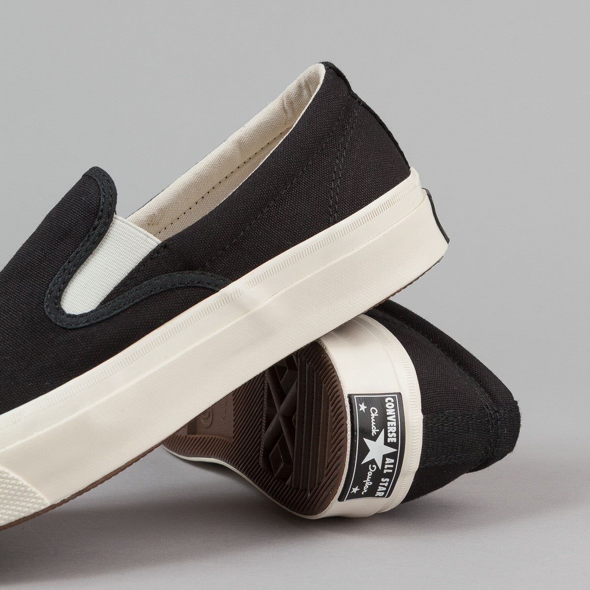 Converse Deck Star 67 Slip Shoes - Black / White / Egret | Flatspot