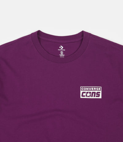 purple converse shirt