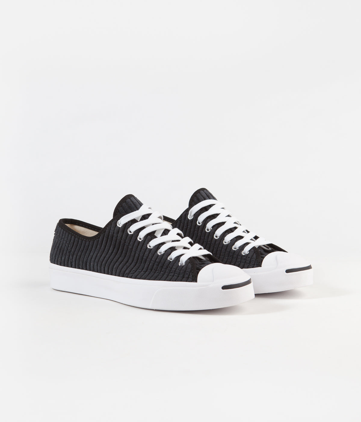 Converse JP Ox Wide Wale Cord Shoes - Black / White / Black | Flatspot
