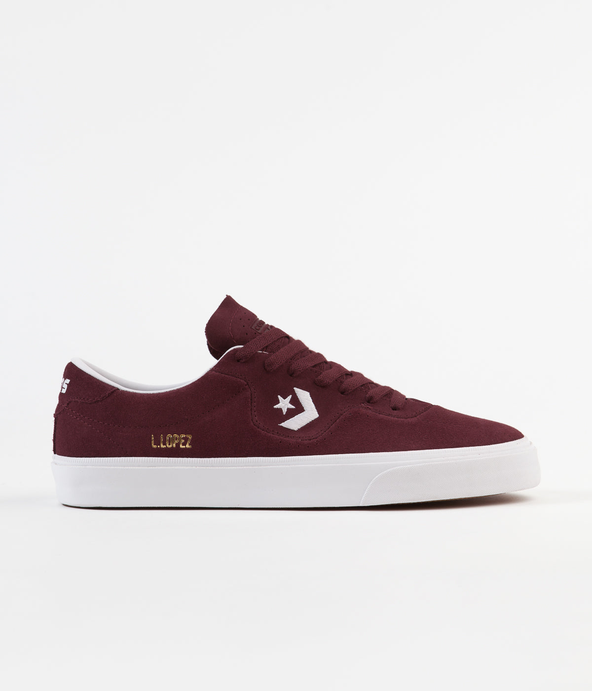 burgundy and gold converse