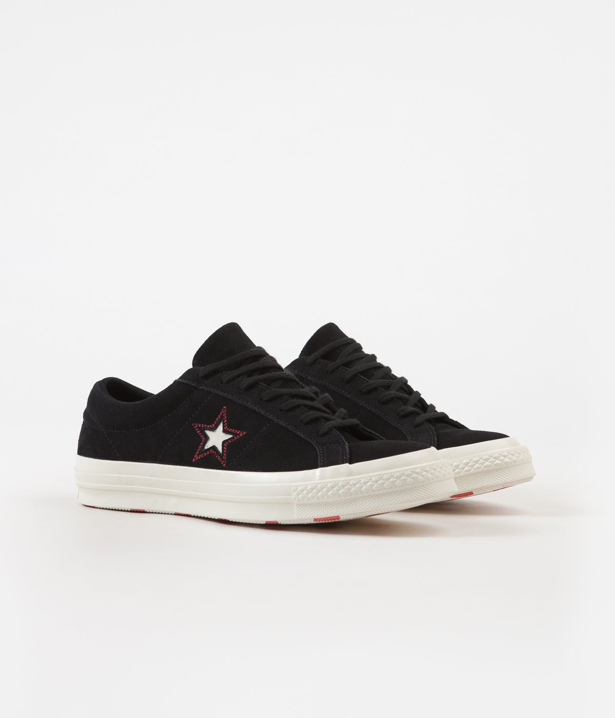 converse one star black red