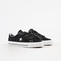 converse one star pro 3v ox black & white shoes