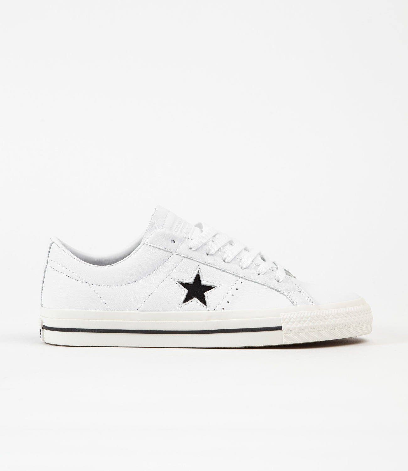 Dirección Además A la verdad Converse One Star Pro Ox Leather Shoes - White / Black / Egret | Flatspot