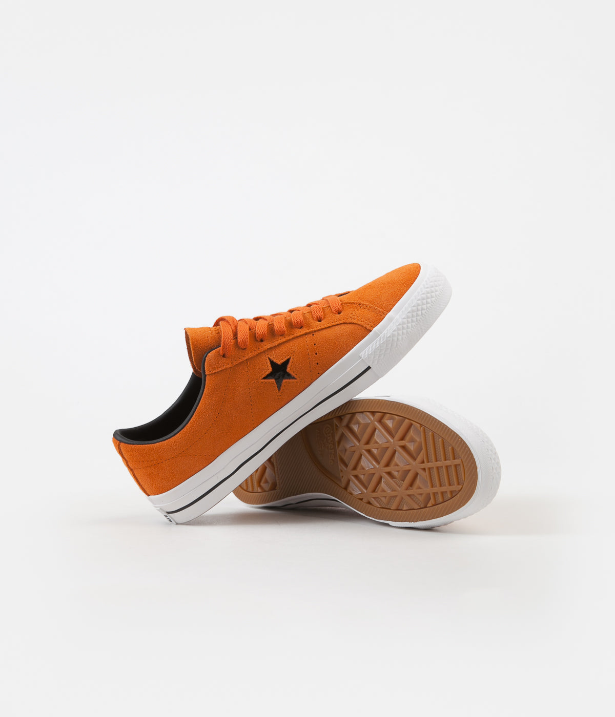 Converse One Star Pro Ox Shoes - Campfire Orange / Black / White | Flatspot