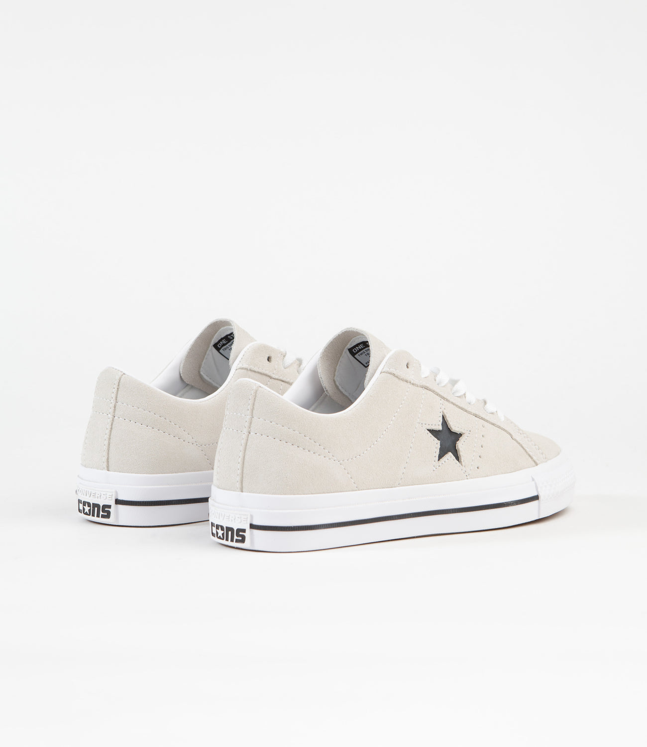 ratón o rata su Prominente Converse One Star Pro Suede Ox Shoes - Egret / White / Black | Flatspot