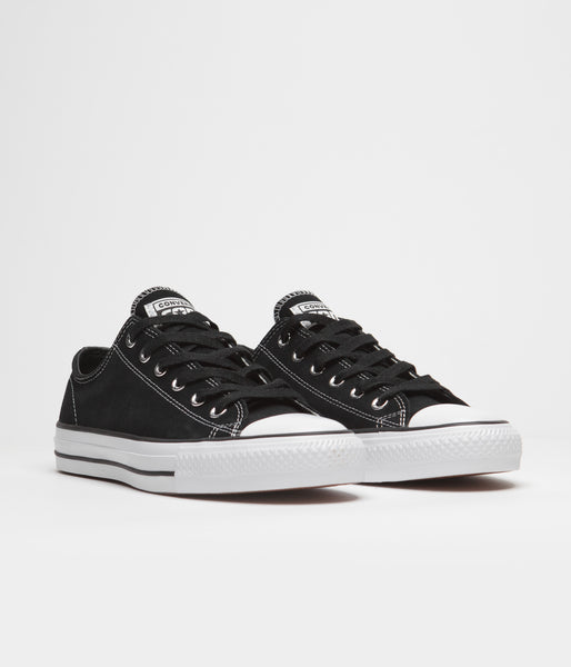 Converse CTAS Pro Ox Shoes - Black / Black / White | Flatspot