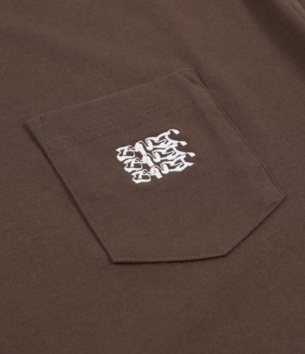 Dancer Embroidered Triple Logo Pocket T-Shirt - Dirty Green | Flatspot