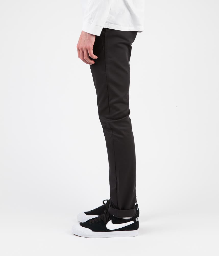 black slim work trousers