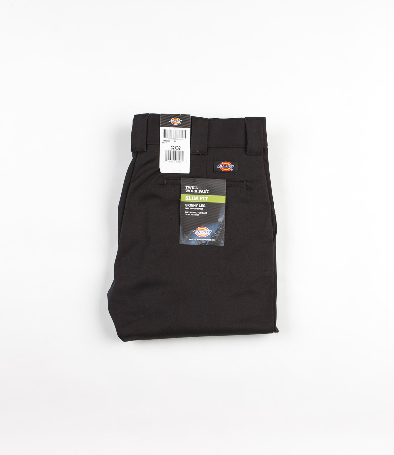 BillrichardsonShops - 803 Full Skinny Work roll Trousers Black - Gerade Jeans mit Logo-Patch Nude