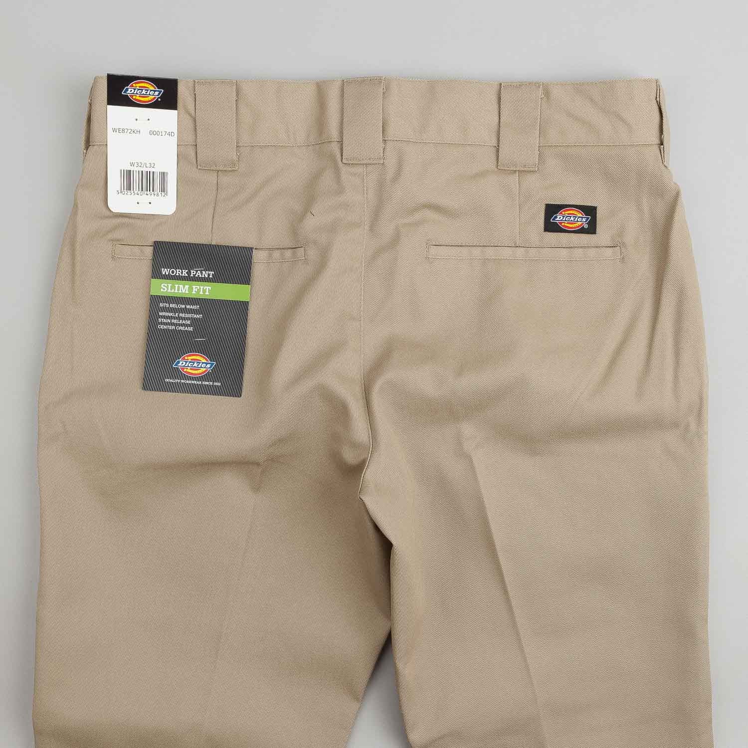 Dickies 872 Slim Work Trousers - Khaki | Flatspot