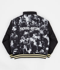 Fucking Awesome Reversible Varsity Puffer Jacket - Black / Cream