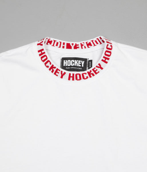 Hockey Knit Ringer T-Shirt - White / White | Flatspot