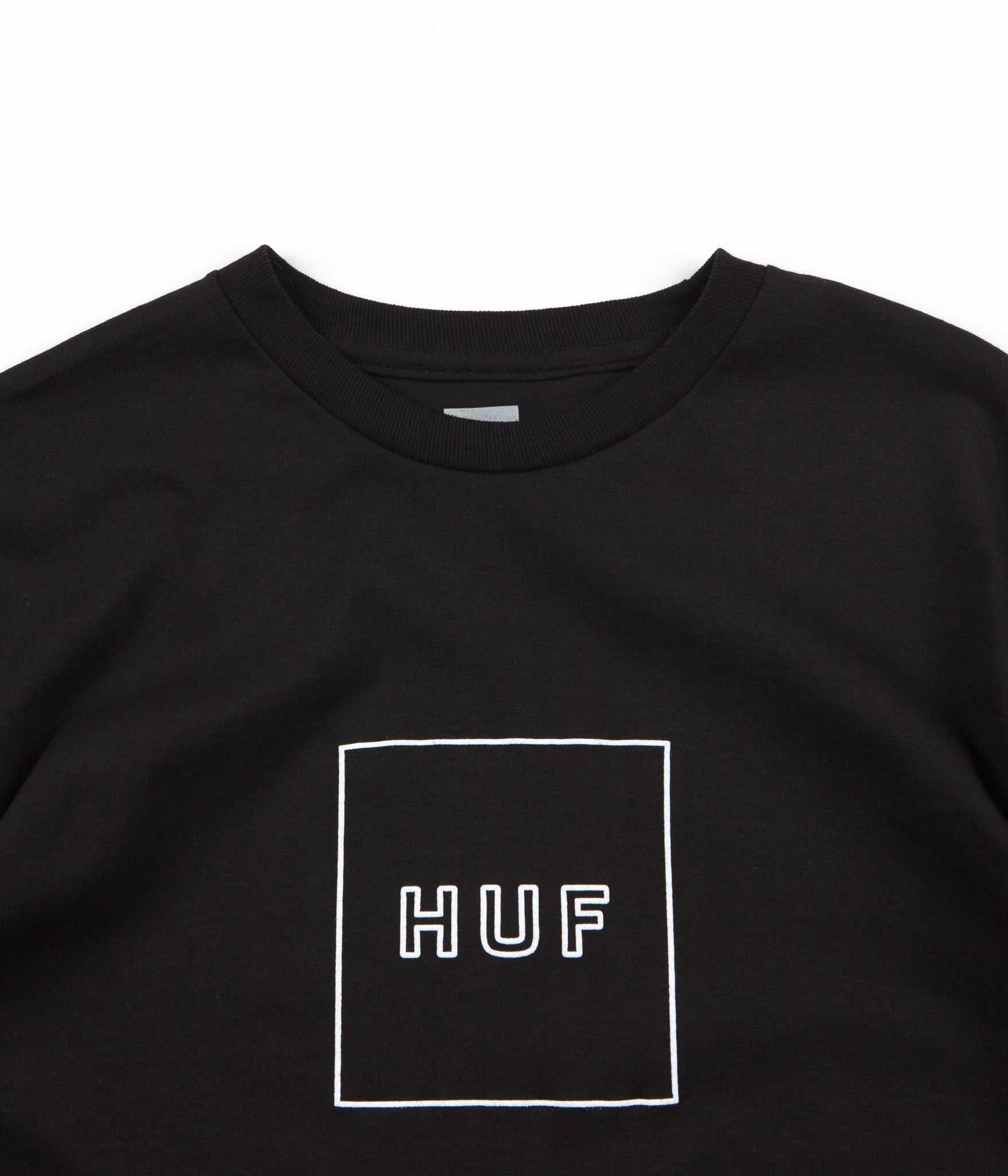 HUF Box Logo Puff T-Shirt - Black | Flatspot