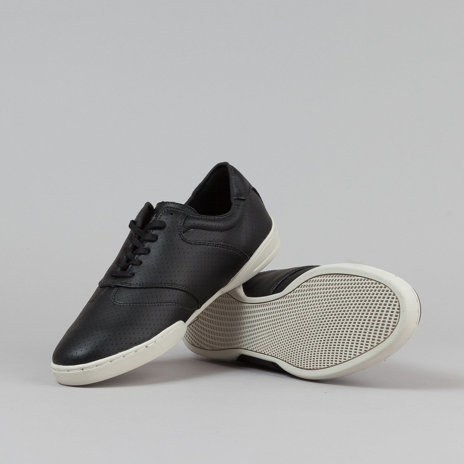 HUF Dylan Shoes - Black Perf / Bone White | Flatspot