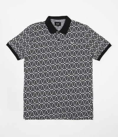 HUF Escher Polo Shirt - Black | Flatspot