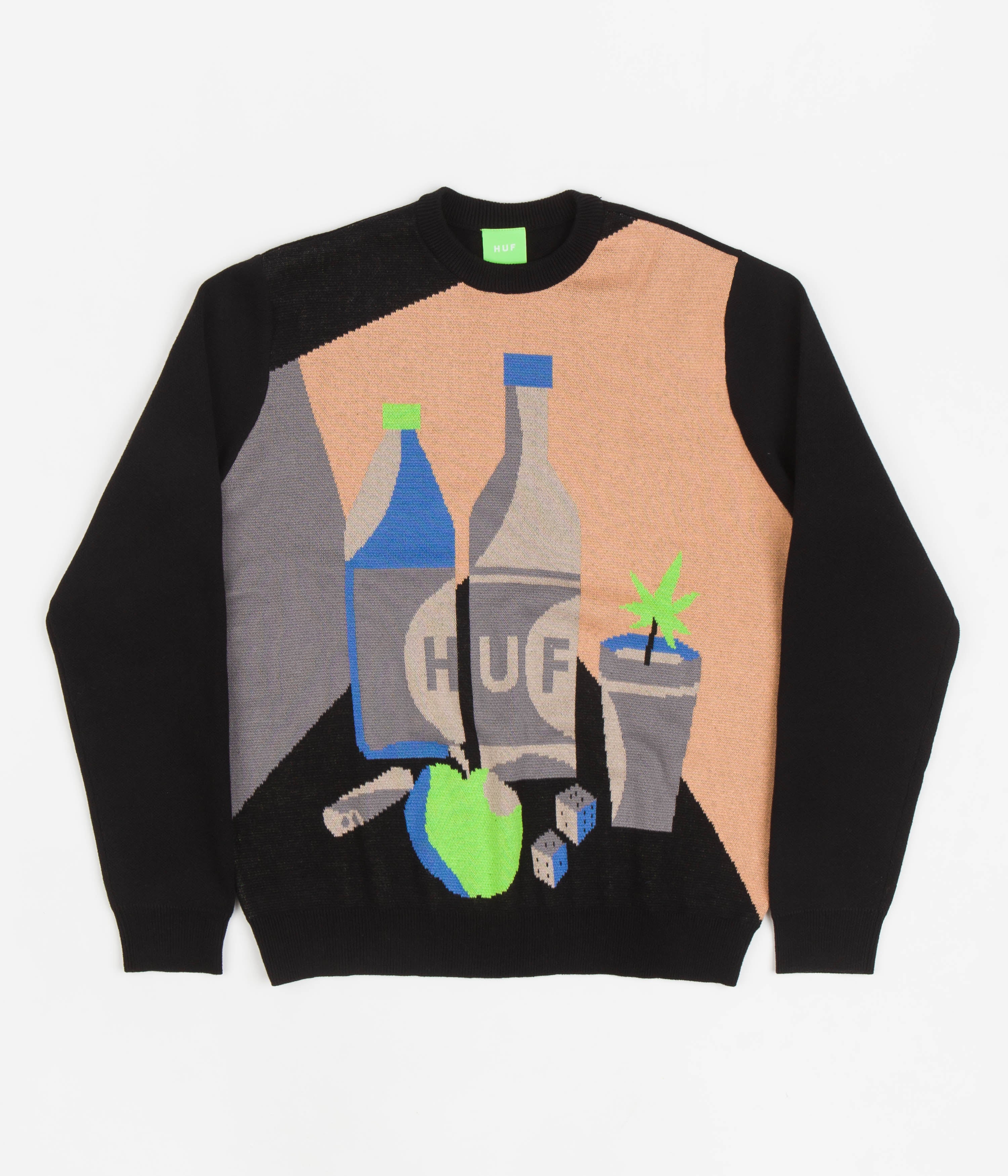 HUF Still Life Crewneck Sweatshirt - Black