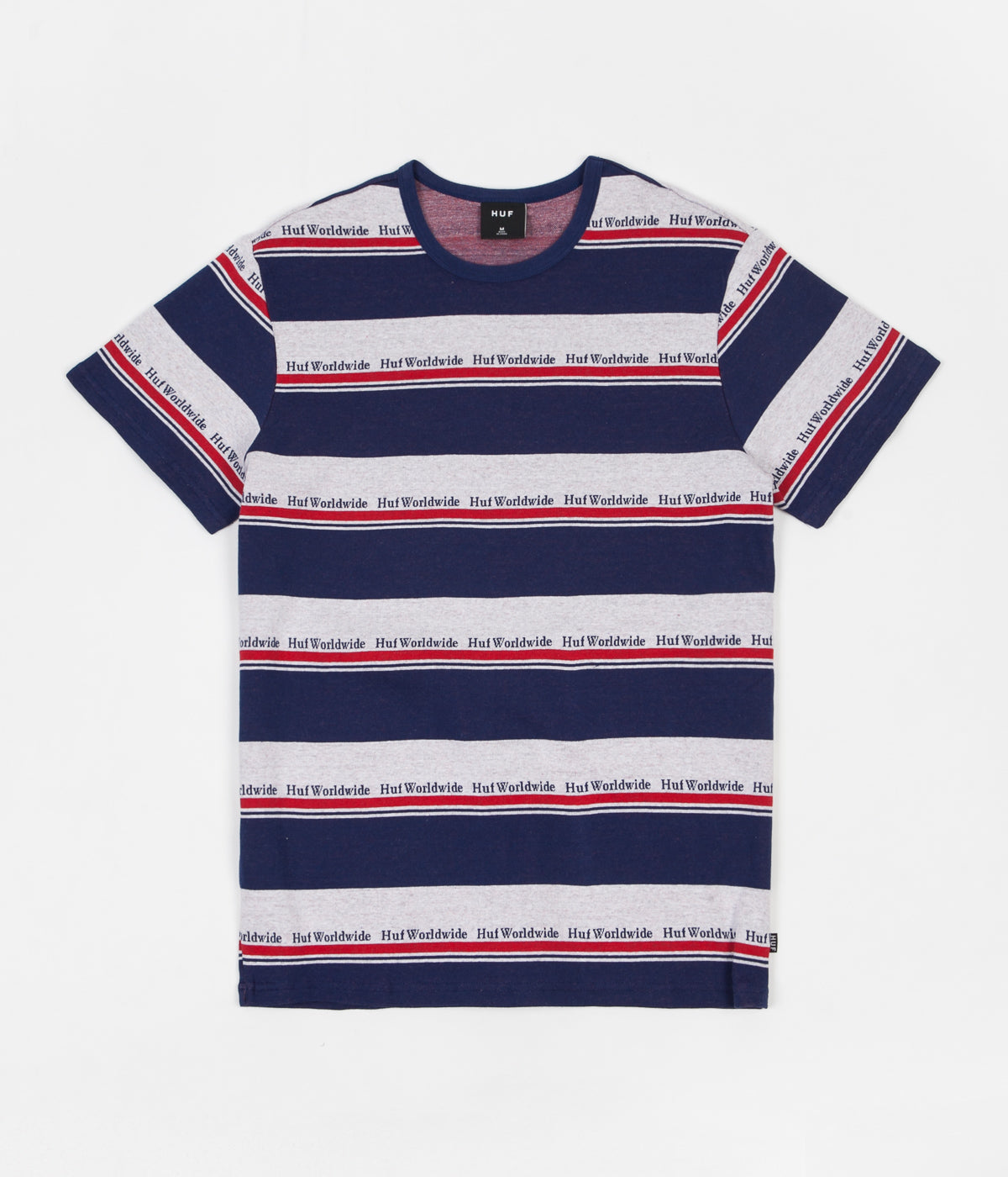 HUF Worldwide Stripe Knit T-Shirt - Twilight Blue | Flatspot