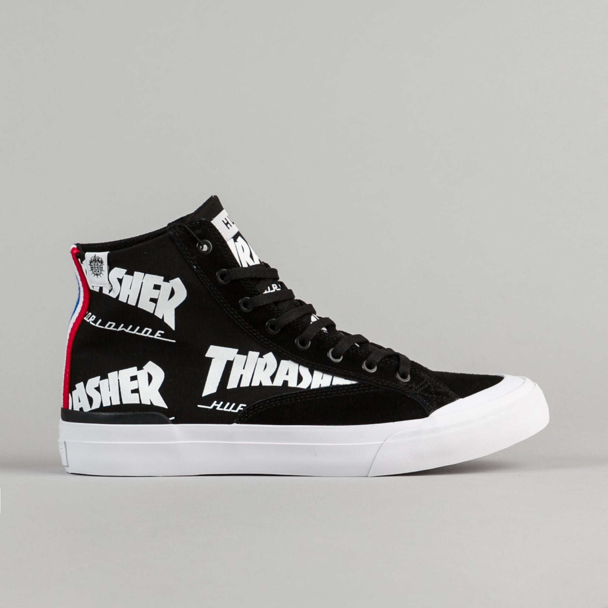 HUF x Thrasher Classic Hi Shoes - Black | Flatspot