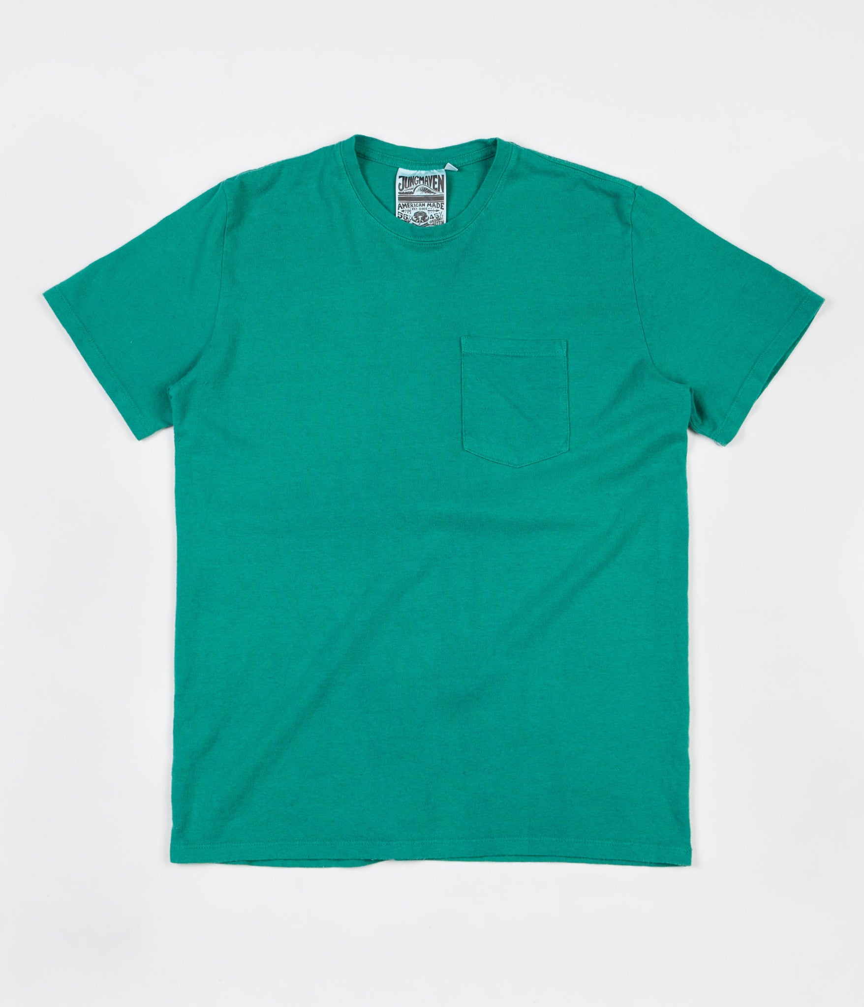 Jungmaven Baja Hemp Pocket T-Shirt - Basil Green | Flatspot