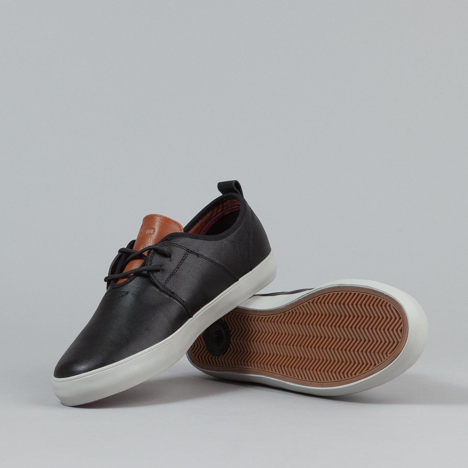 Lakai X DQM Albany Echelon Shoes - Black / Brown Leather | Flatspot