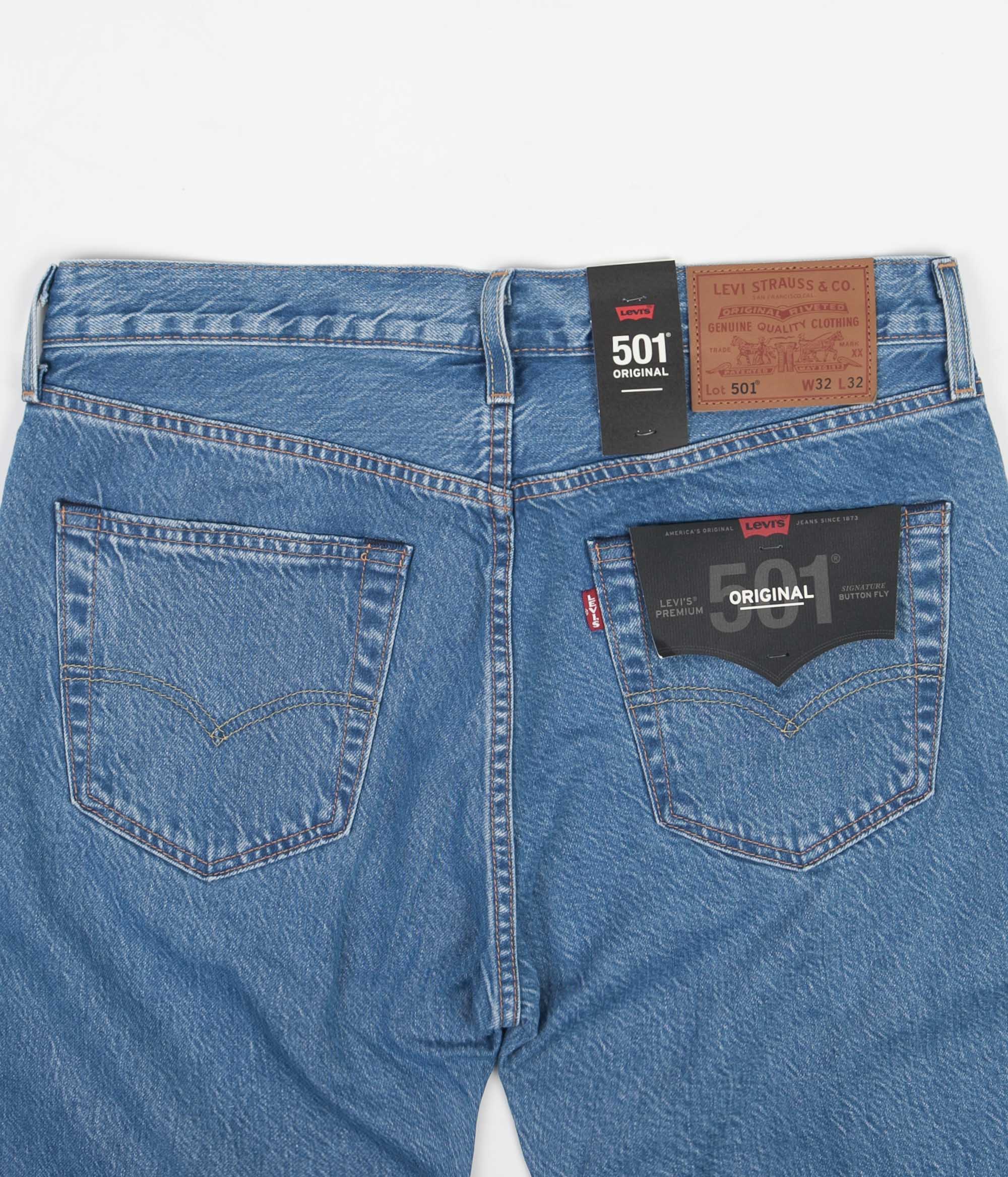 levi's 501 original straight jeans stonewash