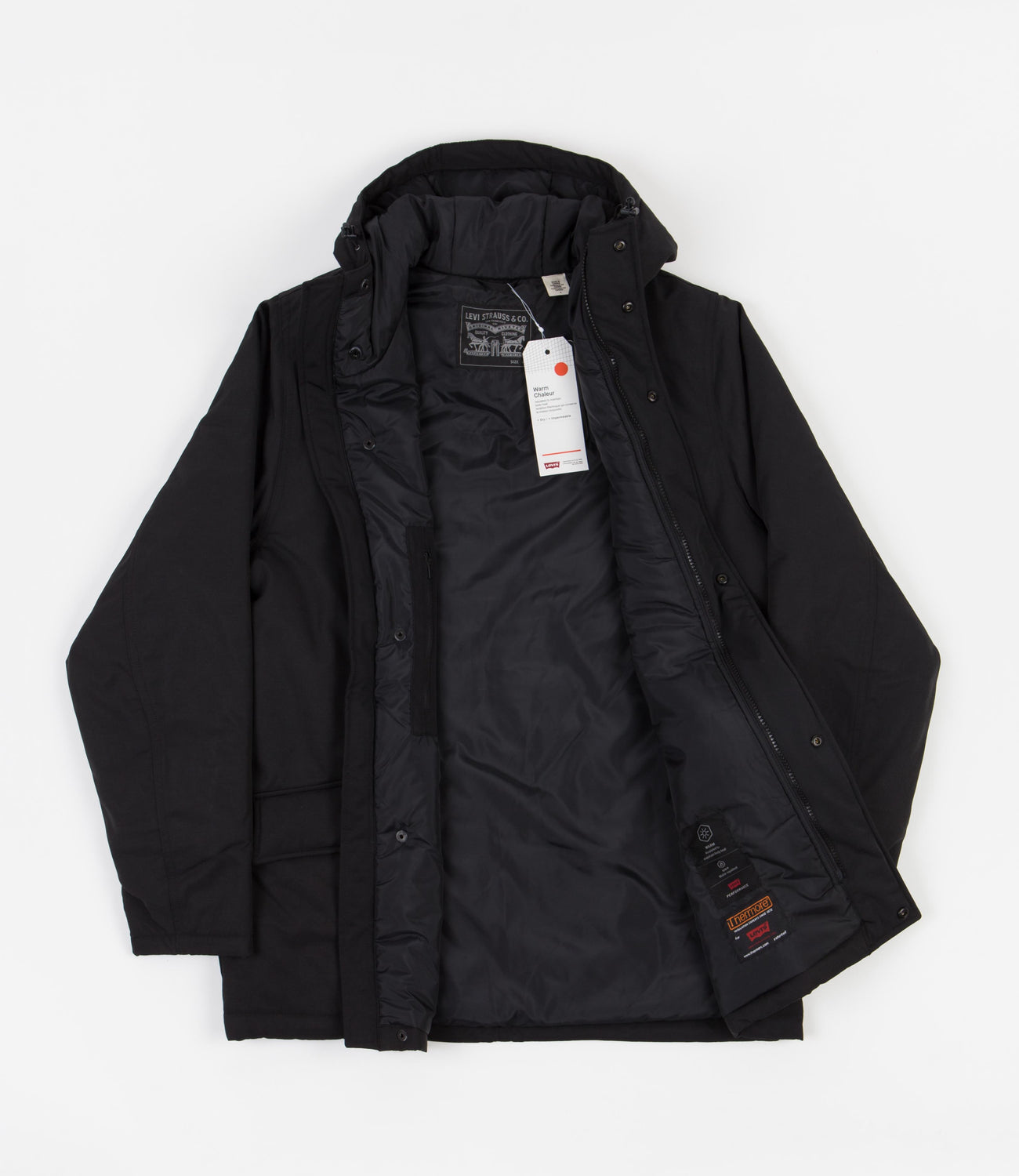 levis black parka