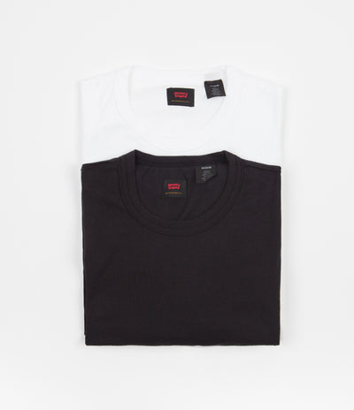 Levi's® Skate 2 Pack T-Shirt - White / Jet Black | Flatspot