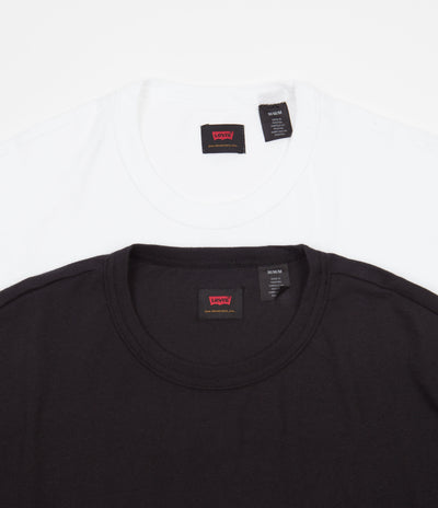 Levi's® Skate 2 Pack T-Shirt - White / Jet Black | Flatspot