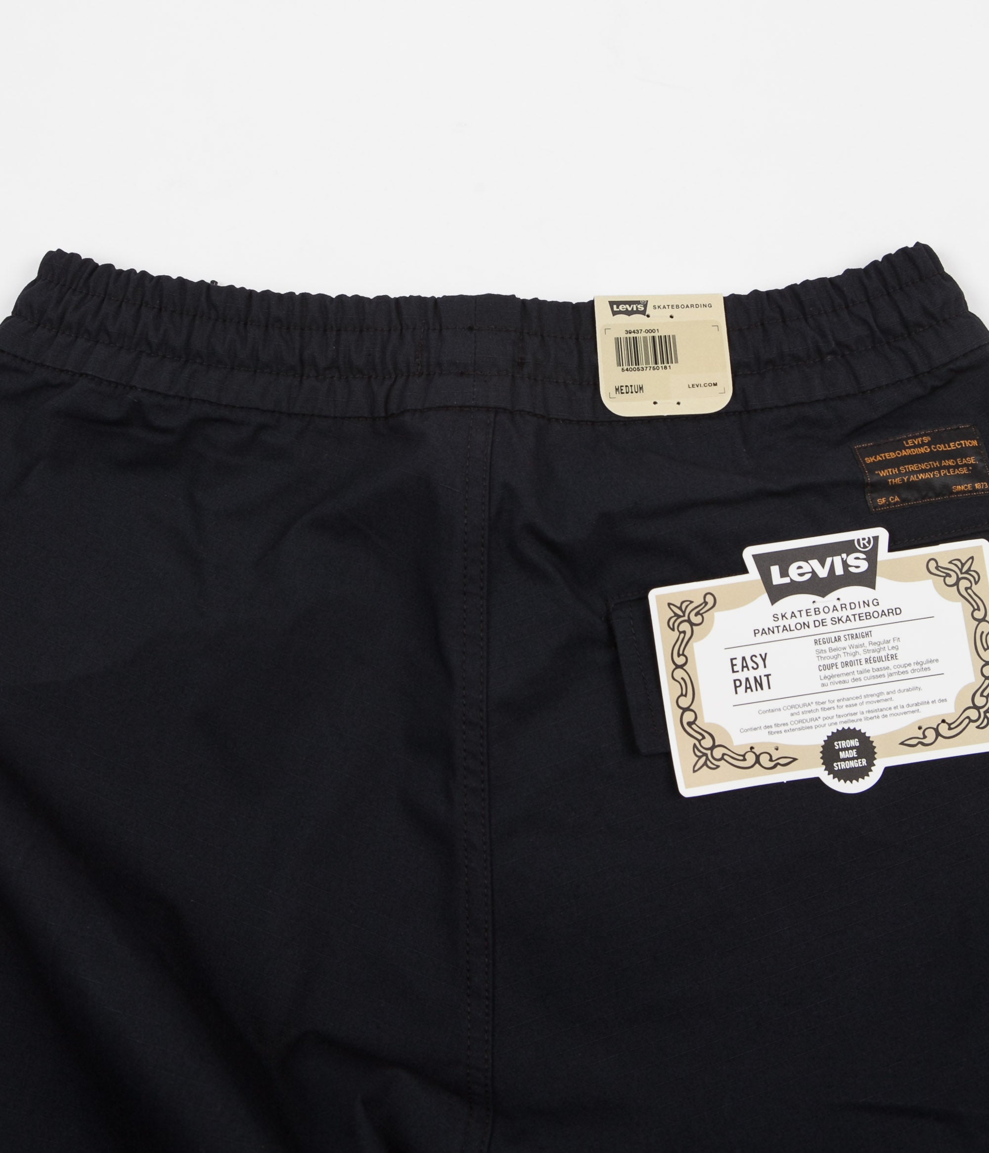 levis skate easy pant black ripstop