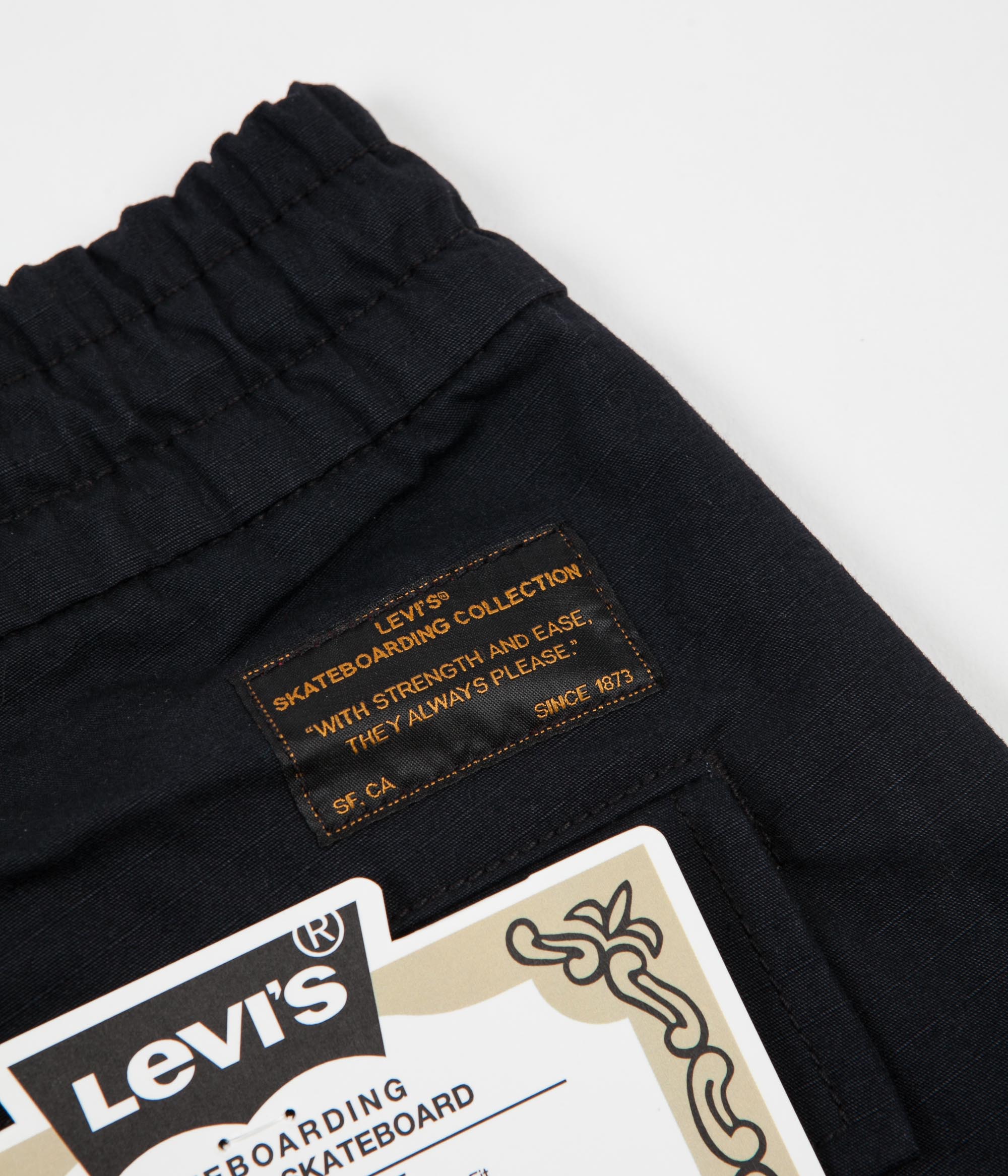 levis skate easy pant black ripstop