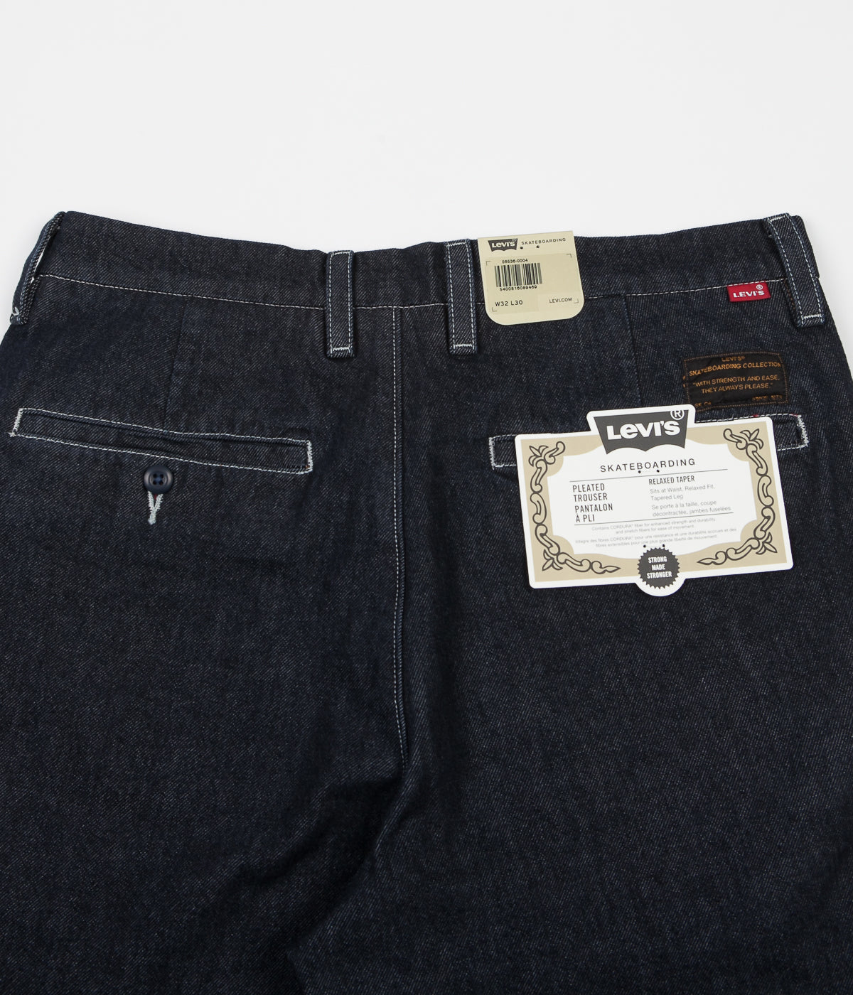 levis skate pleated trousers