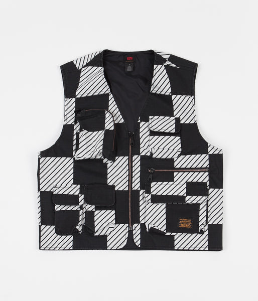 Levi's Skate Utility Vest - Kelly Checkers Black / White | Flatspot