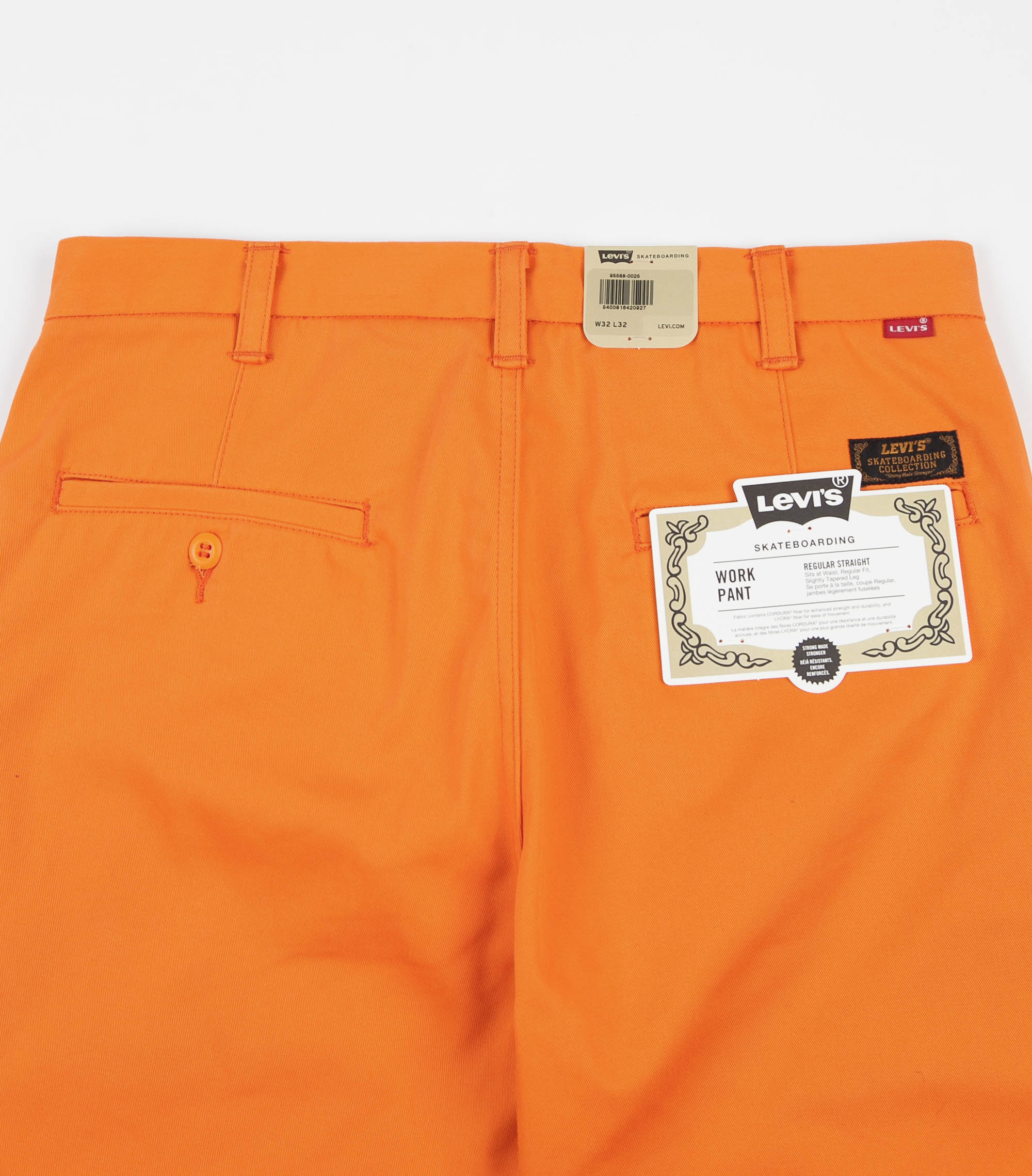 orange levi shorts