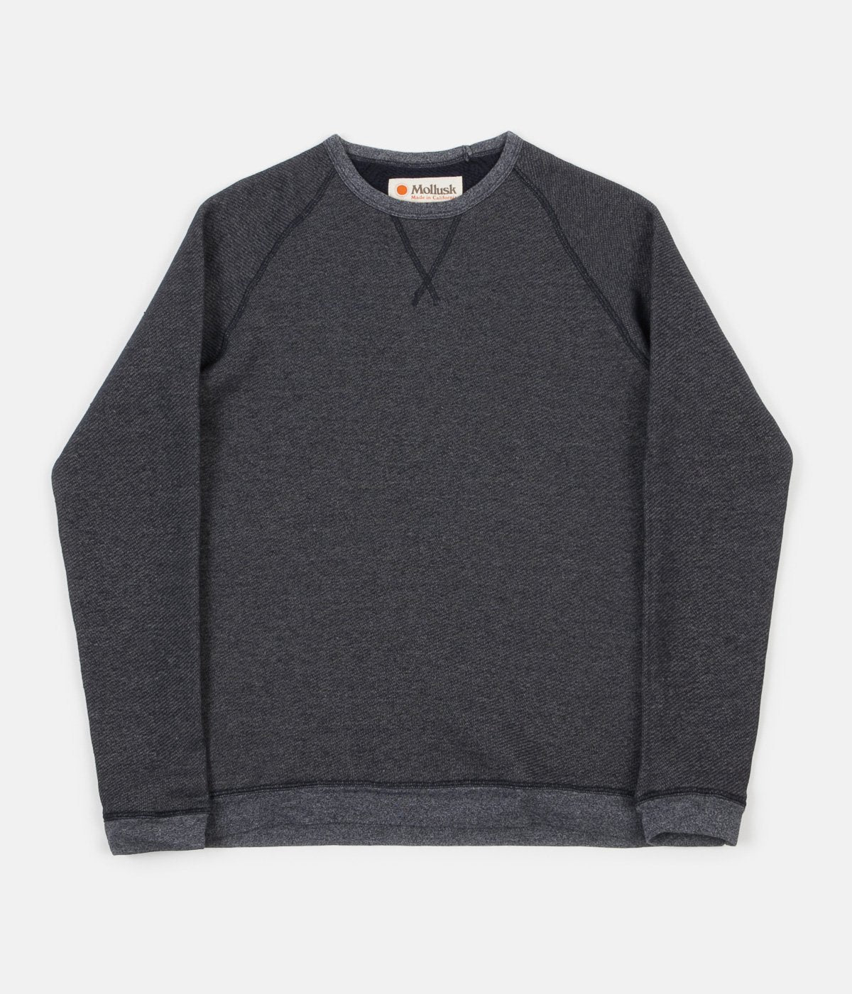 Mollusk Heavy Terry Crewneck Sweatshirt - Faded Navy