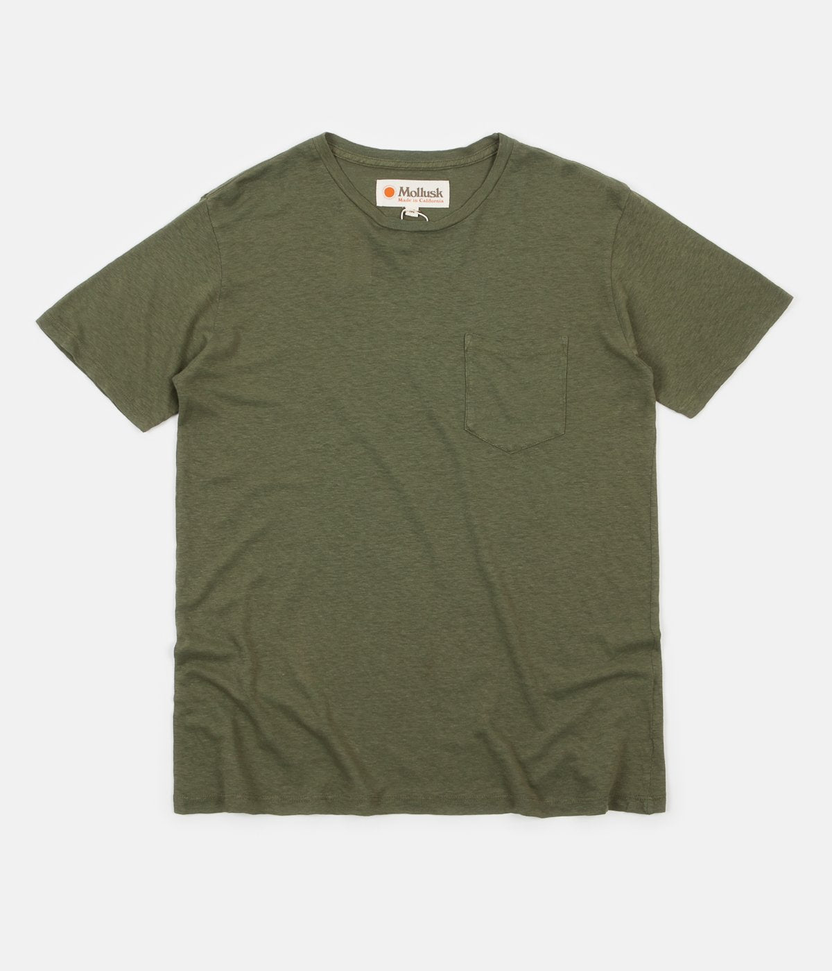 Mollusk Hemp Pocket T-Shirt in Mash Green | Flatspot