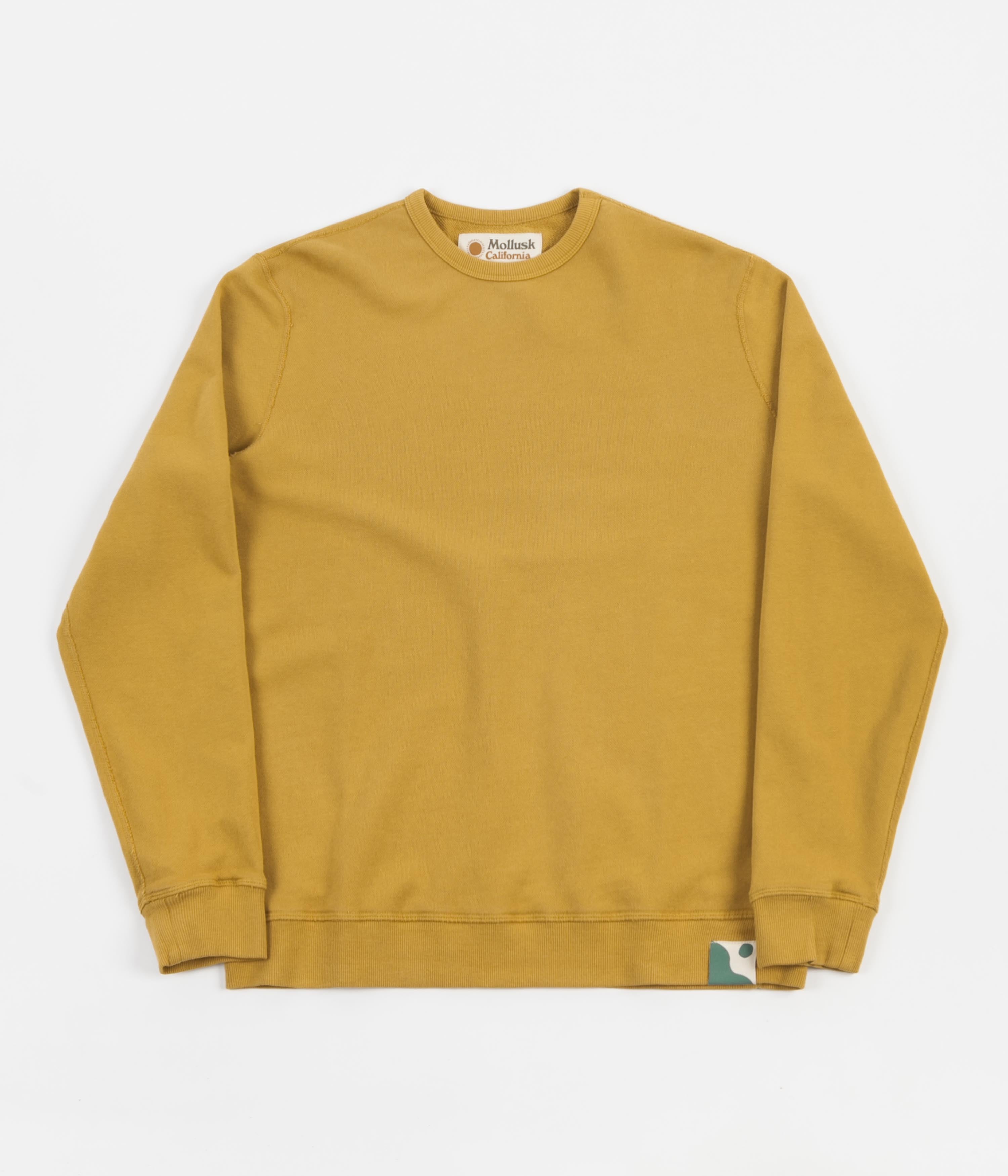 Mustard | Mollusk Max Crewneck Sweatshirt - Dogcoin print T-shirt