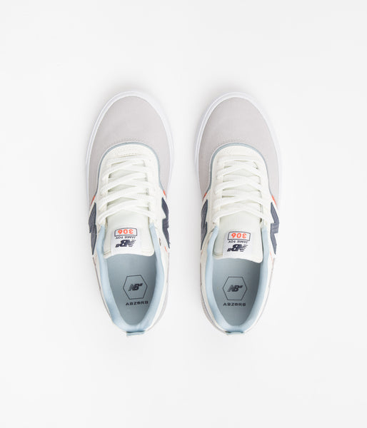 New Balance Numeric 306 Jamie Foy Shoes - Grey / White / White | Flatspot