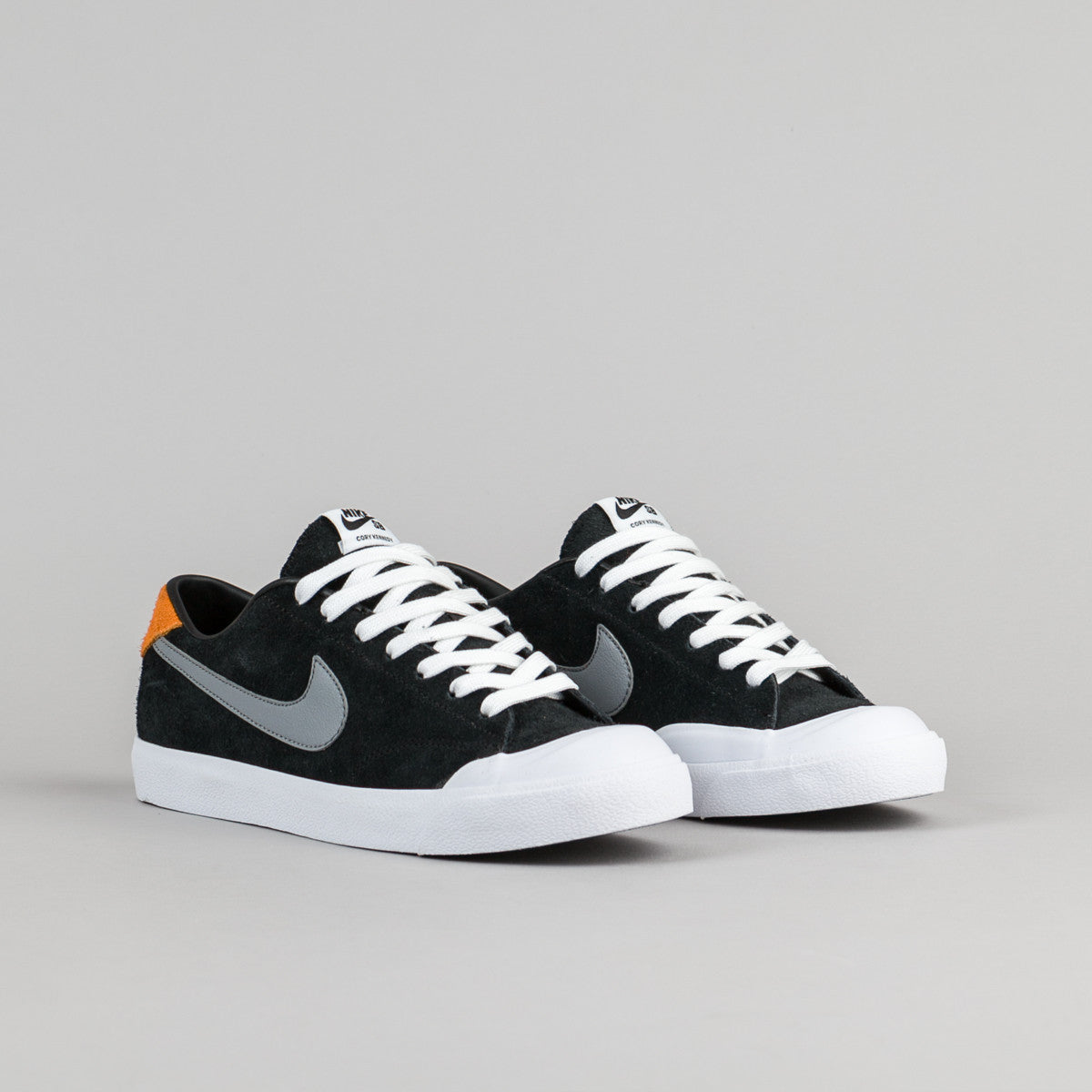 Nike SB All Court CK Shoes - Black / Cool Grey - Vivid Orange - White ...