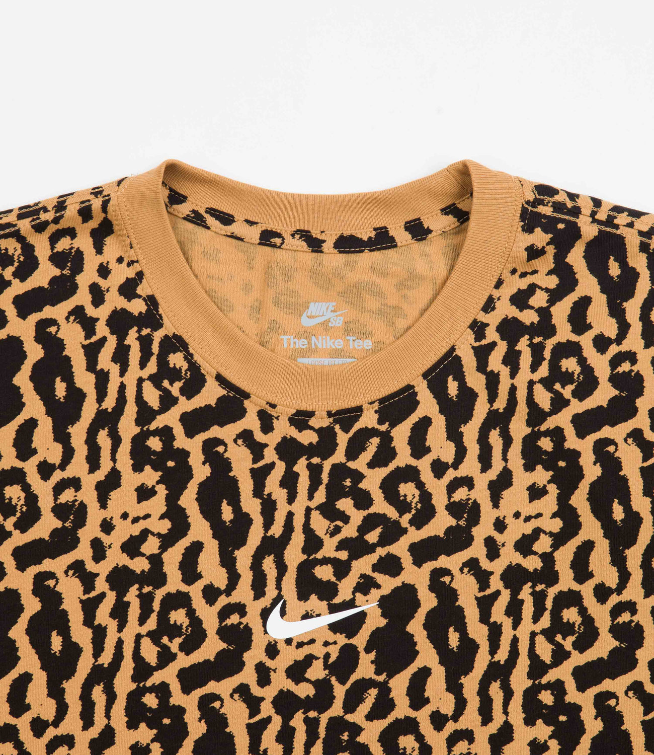 Nike SB Animal Print Long T-Shirt - Elemental Gold Black | Flatspot