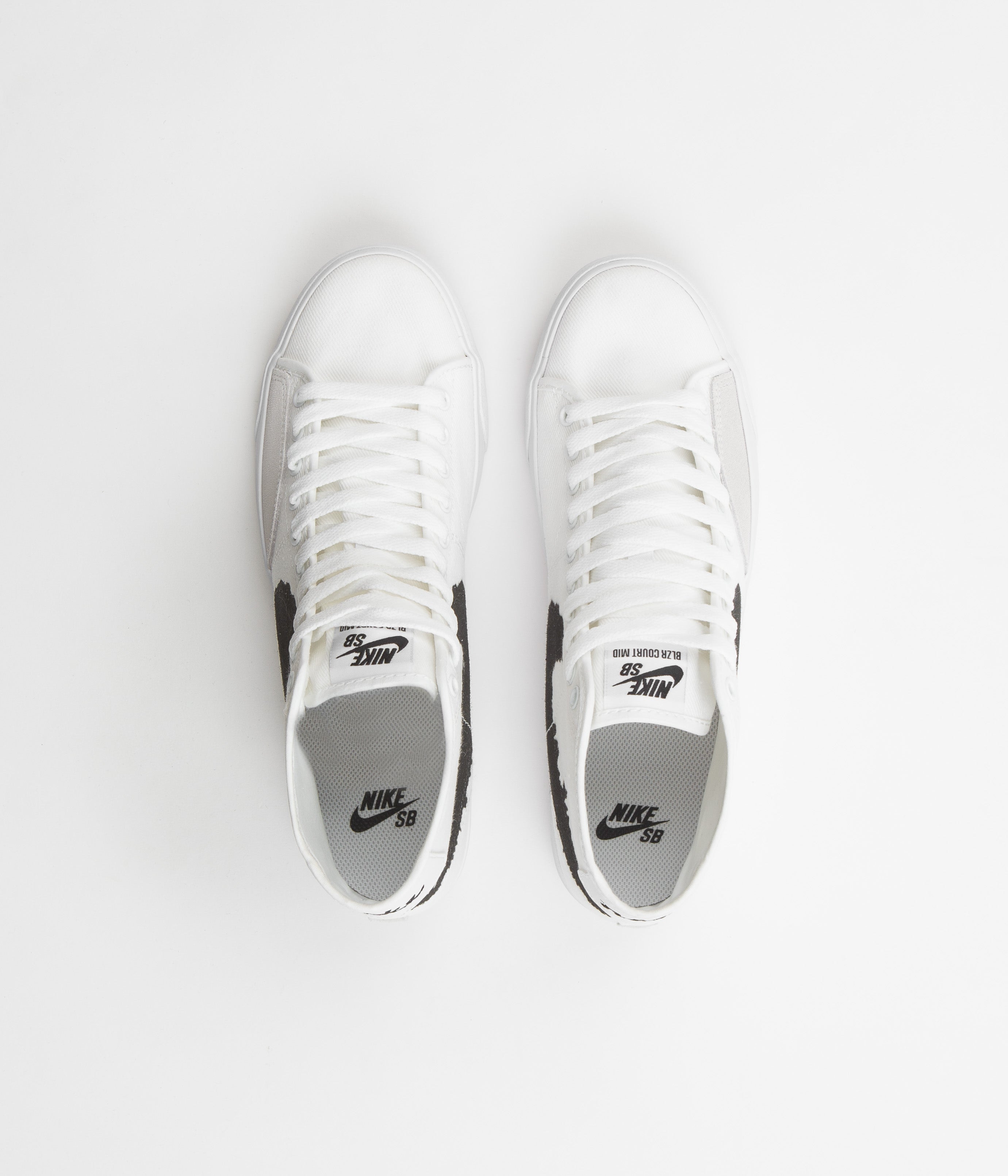 Nike SB Blazer Court Mid Premium Shoes - White / Black - White | Flatspot